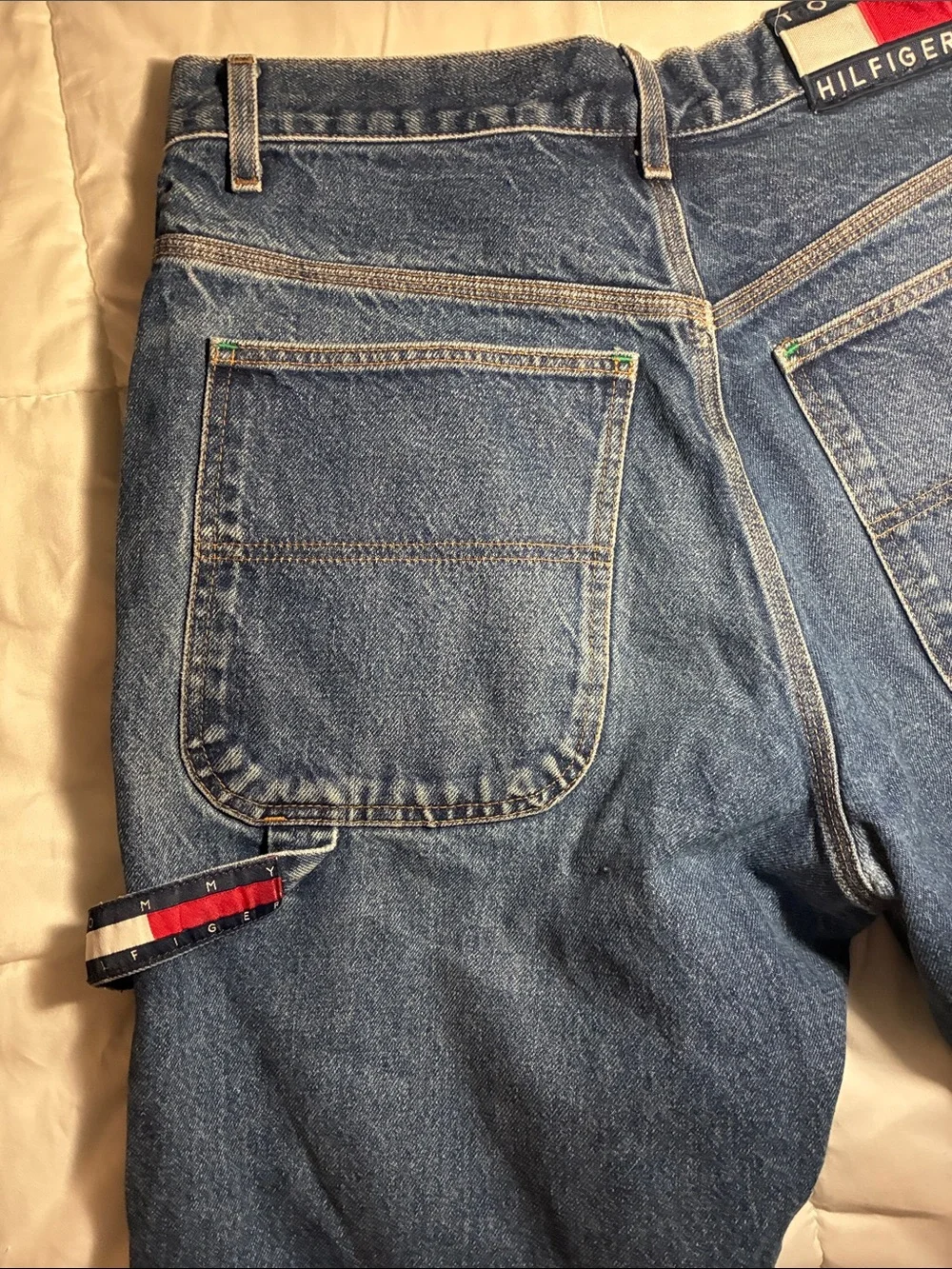 Vintage Y2K Tommy Hilfiger Baggy Carpenter Men's Jeans 31x30